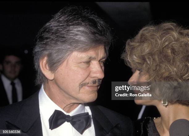Charles Bronson and Jill Ireland during Screening & Party for "The Naked Cage" at Canon Film Headquarters in Hollywood, California, United States.