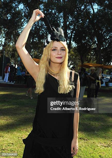 Actress Mischa Barton attends the Veuve Clicquot Polo Classic Los Angeles at Will Rogers State Historic Park on October 10, 2010 in Pacific...