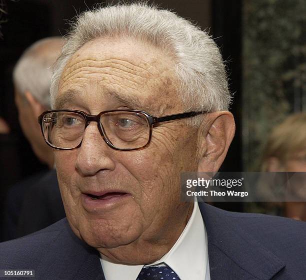 Henry Kissinger during CNBC Hosts Reception to Celebrate Tina Brown and David Faber Primetime Specials at The Georgian Suite in New York City, New...