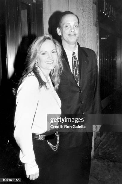 John Waters and Patty Hearst during "Serial Mom" New York City Screening at Leows Screening Room in New York City, New York, United States.