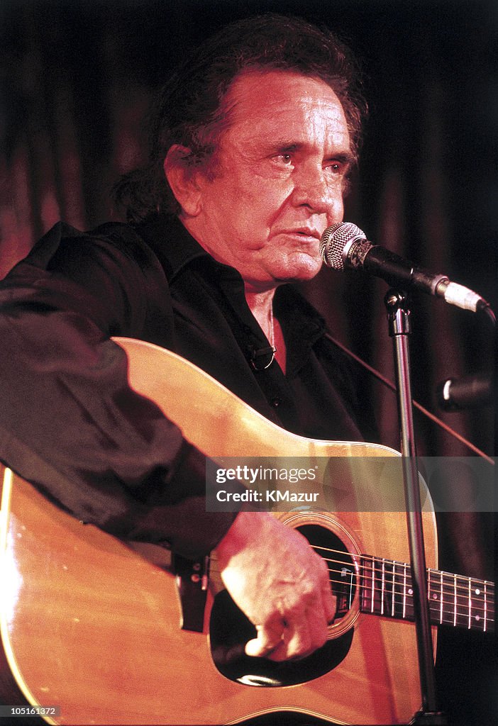 Johnny Cash Performs at the Fez Cafe in New York City