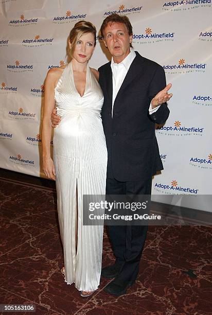 Heather Mills McCartney & Sir Paul McCartney during The 3rd Annual Adopt-A-Minefield Benefit Gala at Beverly Hilton Hotel in Beverly Hills,...