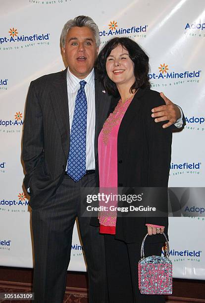 Jay Leno & Wife Mavis during The 3rd Annual Adopt-A-Minefield Benefit Gala at Beverly Hilton Hotel in Beverly Hills, California, United States.