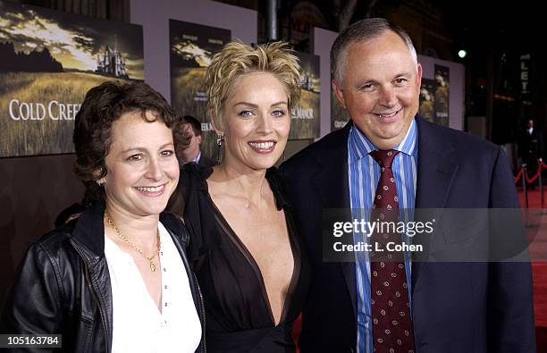 Disney's Nina Jacobson, Sharon Stone and Disney's Dick Cook