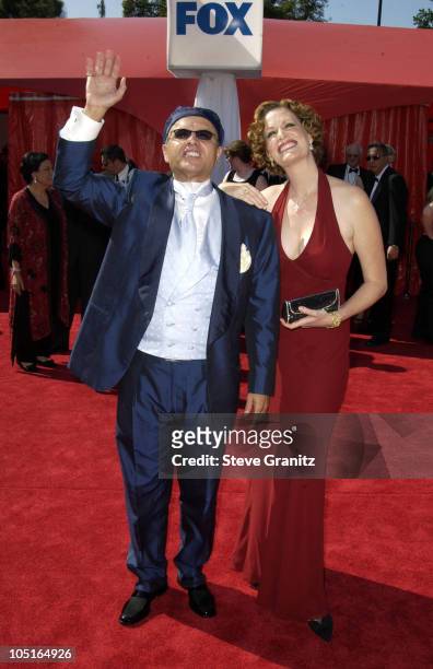 Joe Pantoliano and wife Nancy Sheppard during The 55th Annual Primetime Emmy Awards - Arrivals at The Shrine Theater in Los Angeles, California,...