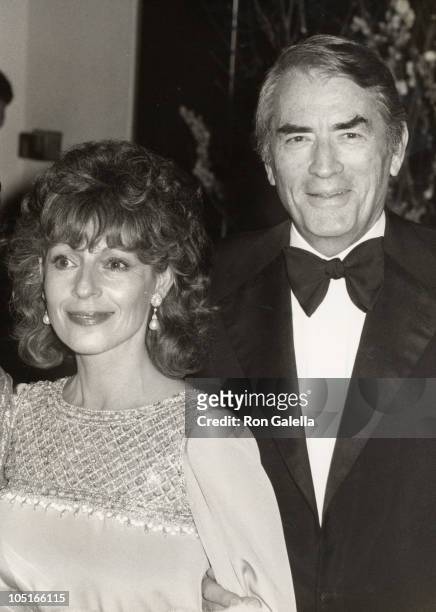 Gregory Peck and wife Veronique during 54th Annual Academy Awards Governor's Ball at Beverly Hilton Hotel in Beverly Hills, CA, United States.