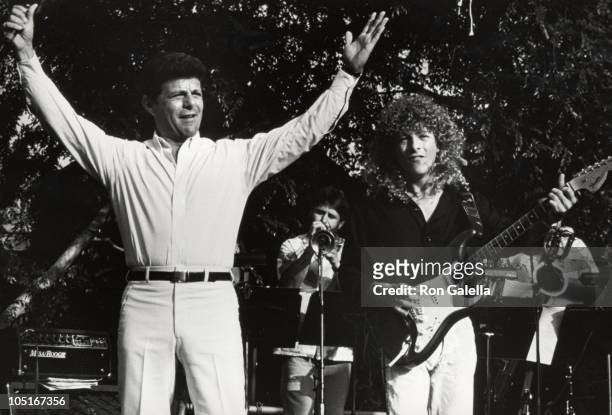 Frankie Avalon & son Tony during Frankie Avalon & Annette Funicello Concert Tour at Calico Square, Knott's Berry Farm in Buena Park, California,...
