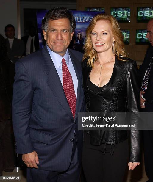 Leslie Moonves, CEO and Chairman CBS and Marg Helgenberger