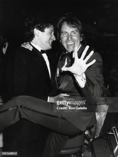 John Ritter & Robin Williams during 31st Annual Primetime Emmy Awards at Pasadena Civic Auditorium in Pasadena, California, United States.