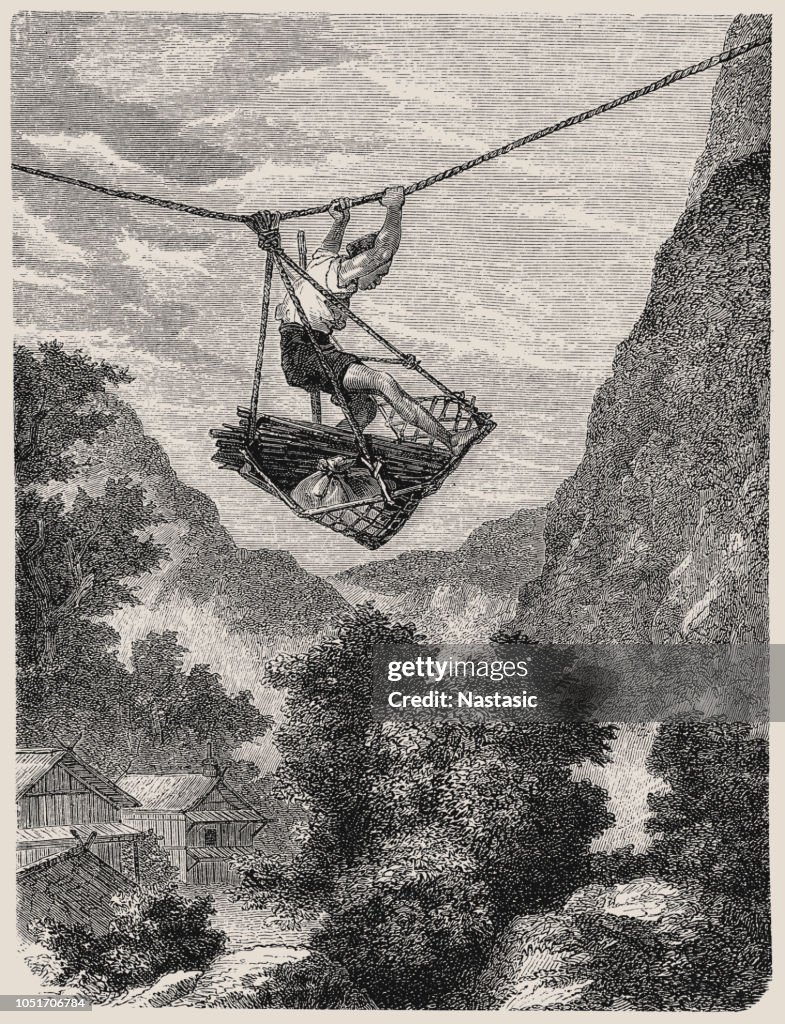 Japanese rope bridge