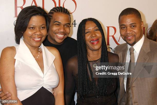 April Gooding, Omar Gooding, Shirley Gooding and Cuba Gooding Jr.