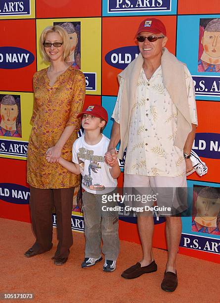 Lisa Kudrow, son Julian and husband Michel Stern during P.S. ARTS and Old Navy Welcome Celebrities And Their Families to A Creativity Street Fair...