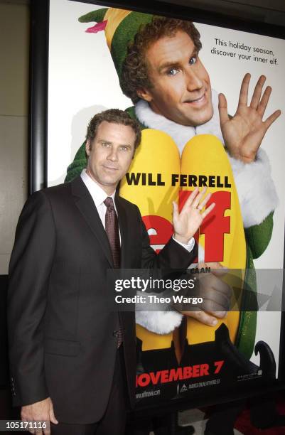Will Ferrell during "Elf" New York City Premiere at Loews Astor Plaza in New York City, New York, United States.