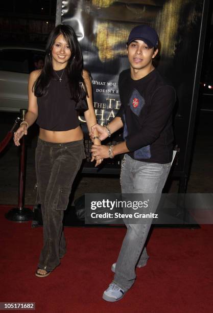 Wilmer Valderrama and sister Marilyn during "The Texas Chainsaw Massacre" Premiere - Arrivals at Mann's Chinese Theatre in Hollywood, California,...