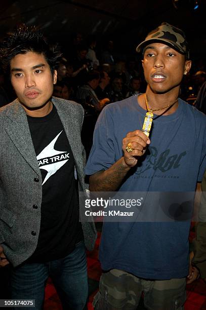 Chad Hugo and Pharrell Williams during MTV Europe Music Awards 2003 - Red Carpet Arrivals at Ocean Terminal Arena in Edinburgh, Great Britain.