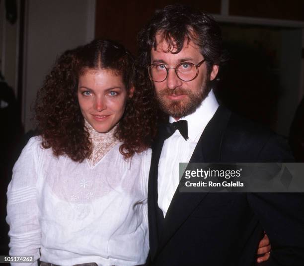 Amy Irving and Steven Spielberg during 56th Annual Academy Awards at Dorothy Chandler Pavilion in Los Angeles, California, United States.