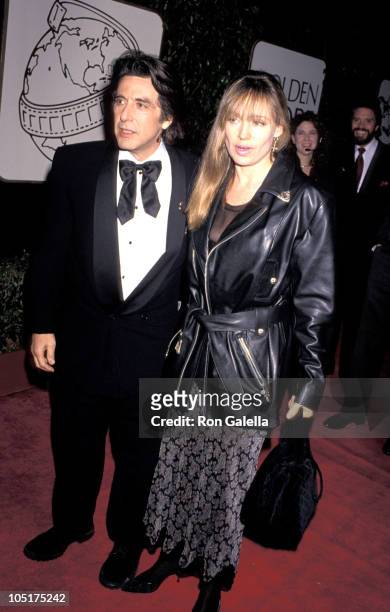 Al Pacino & Lyndall Hobbs during 51st Annual Golden Globe Awards at Beverly Hilton Hotel in Beverly Hills, California, United States.