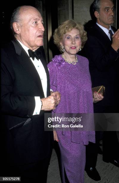 Jerry Zipkin and Estee Lauder during New York City Ballet Spring Gala - May 1, 1990 at NY State Theater Lincoln Center in New York City, New York,...