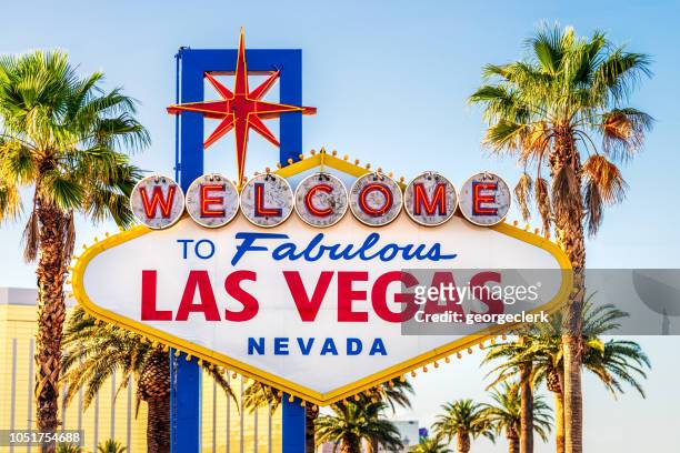 welcome to fabulous las vegas nevada sign - las vegas stock pictures, royalty-free photos & images