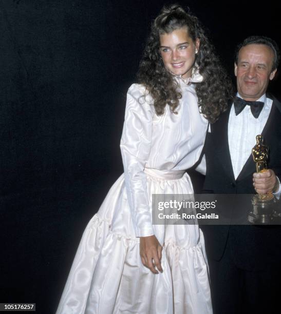 Brooke Shields and Franco Zefferelli during 53rd Annual Academy Awards at Dorothy Chandler Pavillion in Los Angeles, California, United States.