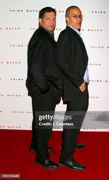 Skipp Sudduth and Coby Bell during Third Watch 100th Episode Celebration - Arrivals at Capriani in New York City, NY, United States.