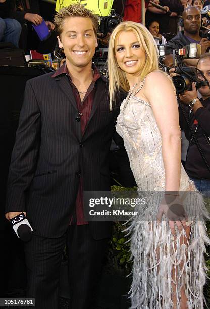 Lance Bass and Britney Spears during 31st Annual American Music Awards - Arrivals at Shrine Auditorium in Los Angeles, California, United States.