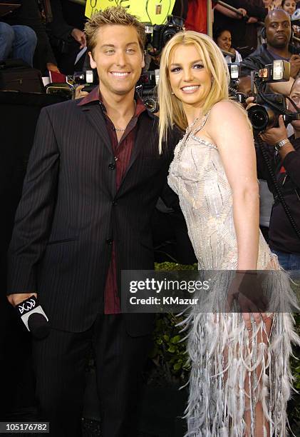 Lance Bass and Britney Spears during 31st Annual American Music Awards - Arrivals at Shrine Auditorium in Los Angeles, California, United States.