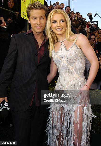 Lance Bass and Britney Spears during 31st Annual American Music Awards - Arrivals at Shrine Auditorium in Los Angeles, California, United States.