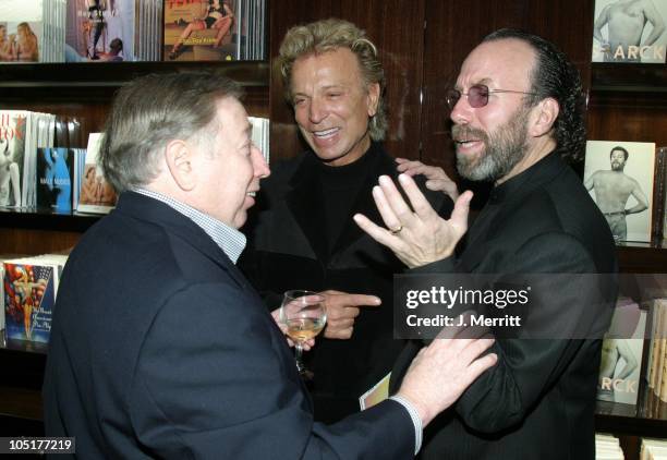 Photographer Neil Leifer, Siegfried Fischbacher and entertainment manager Bernie Yuman during Taschen Books Takes Los Angeles at Tascchen Book Store...