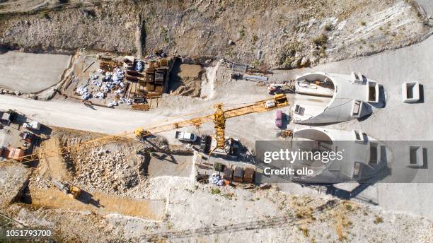 construction site of railway tunnel - tunnel stock pictures, royalty-free photos & images
