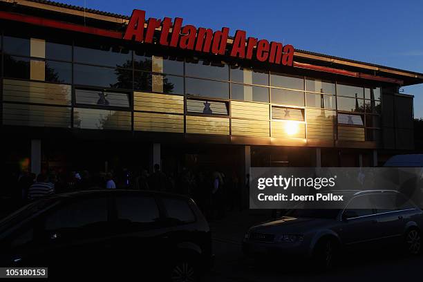 General view of the Artland Arena during the Basketball Bundesliga match between Artland Dragons and EWE Baskets Oldenburg at the Artland Arena on...