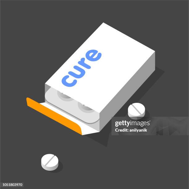 pills - pharmaceutical packaging stock illustrations