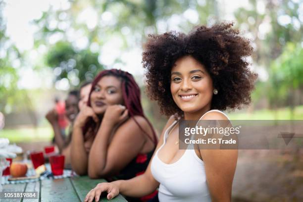 real best friends portrait on picnic party at park portrait on picnic party at park - women meeting lunch stock pictures, royalty-free photos & images