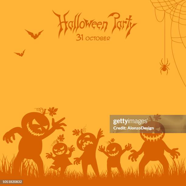 halloween trick or treat - wandering spider stock illustrations