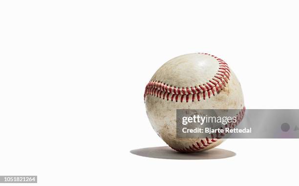 baseball on white background - bjarte rettedal stock pictures, royalty-free photos & images