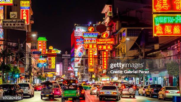 bangkok's chinatown - bangkok bildbanksfoton och bilder