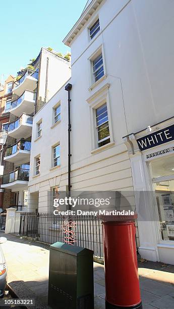 General view of Paloma Penniman's flat where she fell from the fourth floor window on October 11, 2010 in London, England. Paloma Penniman, the...