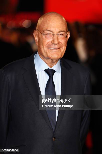 Arnon Milchan attends the European Premiere of "Widows" and opening night gala of the 62nd BFI London Film Festival on October 10, 2018 in London,...