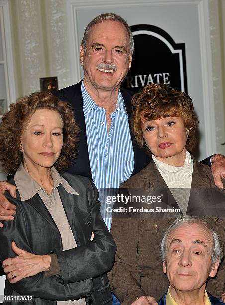 Connie Booth, John Cleese, Prunella Scales and Andrew Sachs attend G.O.L.D.'s "Fawlty Towers" relaunch on May 6, 2009 in London, England.