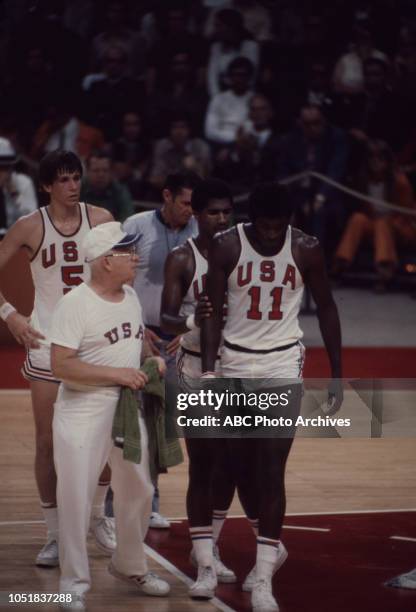 Munich, West Germany United States team vs Soviet team, competing in the Men's basketball tournament at the 1972 Summer Olympics / the Games of the...