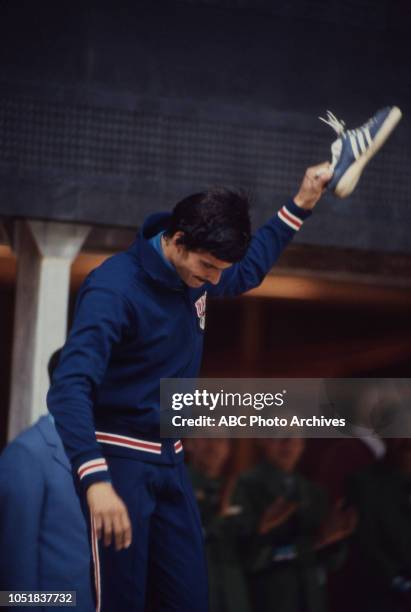 Munich, West Germany - August 29 1972: Mark Spitz competing in the Men's 200 metre freestyle tournament at the 1972 Summer Olympics / the Games of...