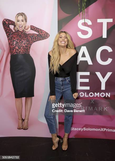 Stacey Solomon celebrates the launch of her new collection with Primark on October 10, 2018 in London, England. The collection launches on Thursday...