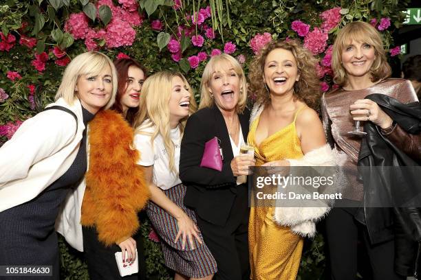 Jane Moore, Maddie Sawalha, Stacey Soloman, Linda Robson, Nadia Sawalha and Kaye Adams attend the VIP Party with Stacey Solomon as she celebrates the...