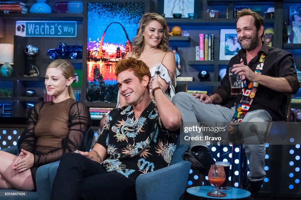 Lili Reinhart, KJ Apa, Madchen Amick and Luke Perry -- News Photo