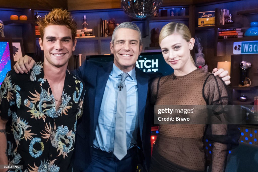 KJ Apa, Andy Cohen and Lili Reinhart -- News Photo - Getty Images