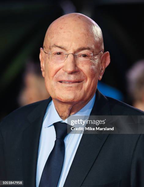 Arnon Milchan attends the European Premiere of "Widows" and opening night gala of the 62nd BFI London Film Festival on October 10, 2018 in London,...