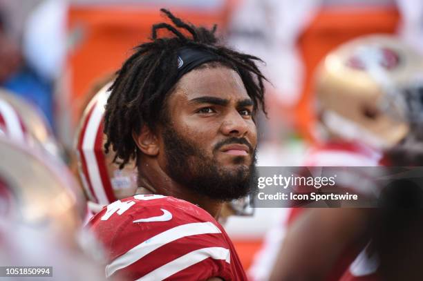 San Francisco 49ers Running Back Alfred Morris during the NFL football game between the Arizona Cardinals and the San Francisco 49ers on October 7 at...