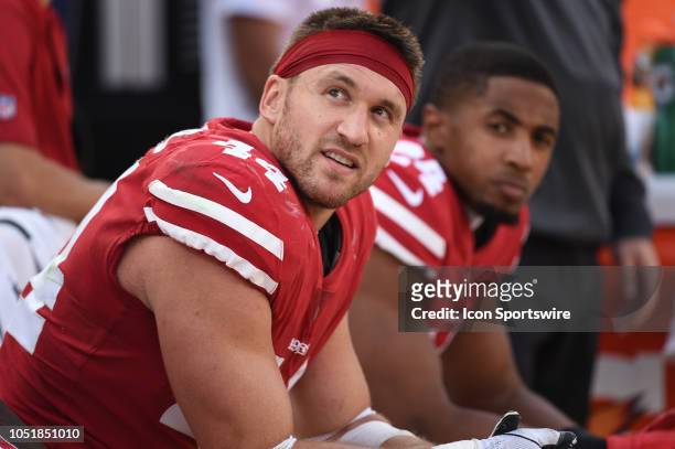 San Francisco 49ers Fullback Kyle Juszczyk during the NFL football game between the Arizona Cardinals and the San Francisco 49ers on October 7 at...