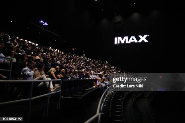 General atmosphere during the IMAX private screening for the movie: "First Man" at the IMAX AMC Theater on October 10, 2018 in New York City.