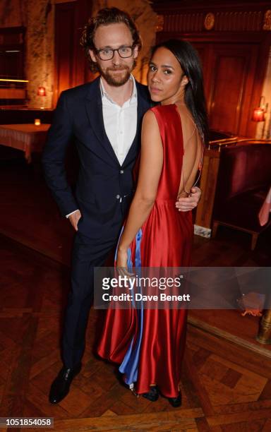 Tom Hiddleston and Zawe Ashton attend an after party for "Happy Birthday, Harold", a charity gala celebrating the life and work of Harold Pinter and...